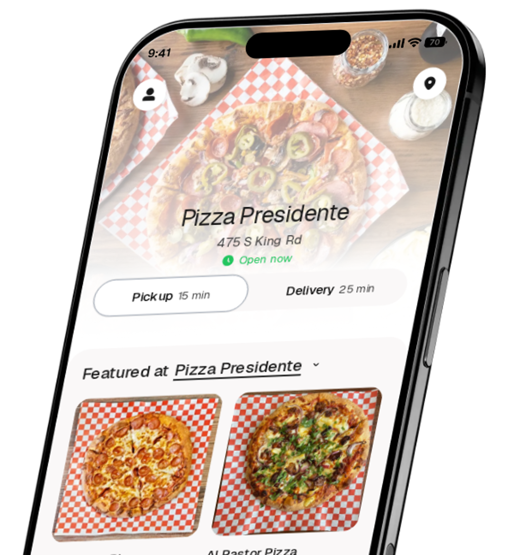 Pizza Presidente app preview