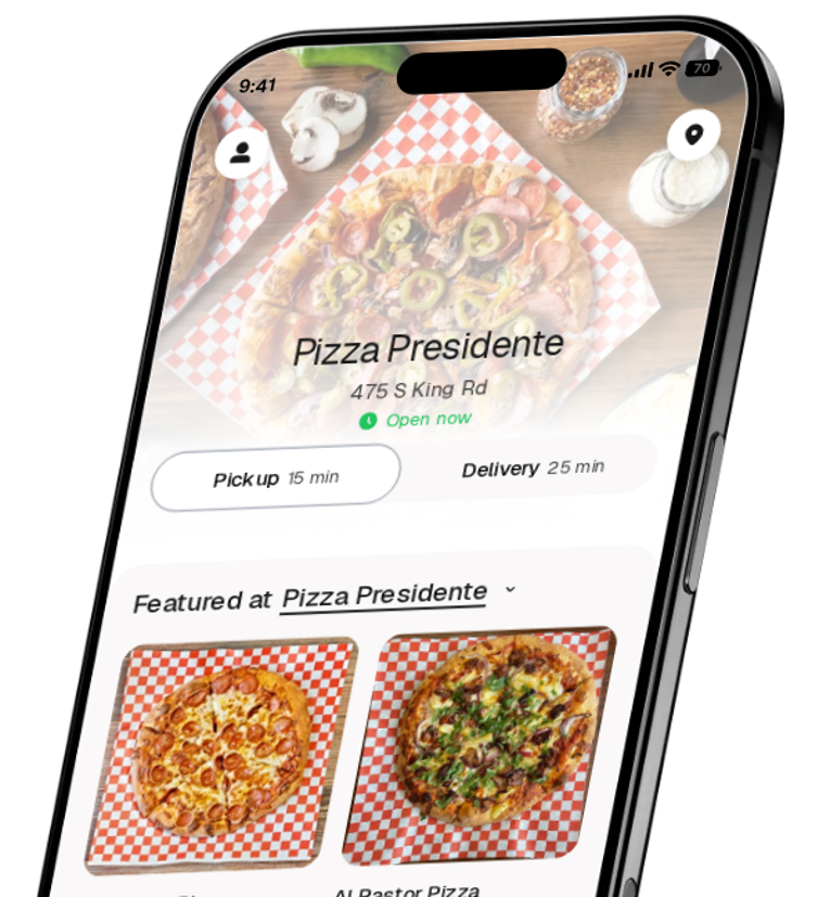 Pizza Presidente app preview