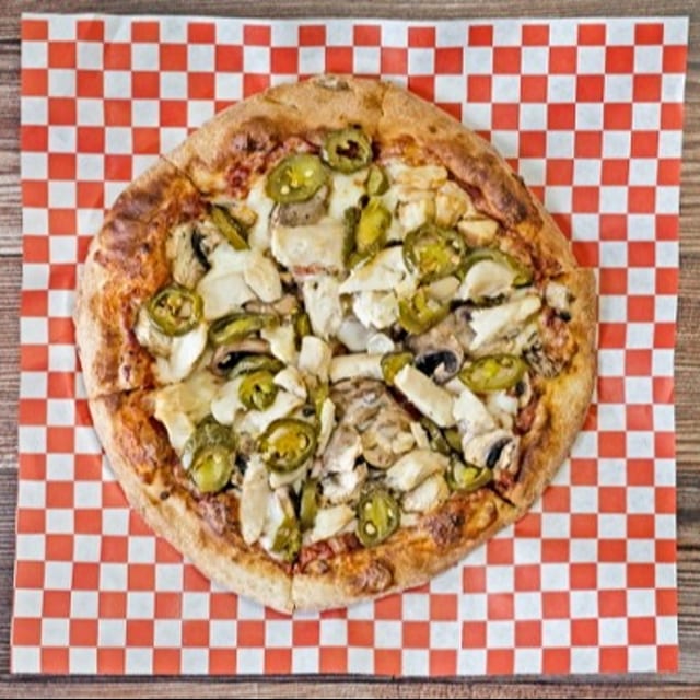 Spicy Chicken Pizza.
