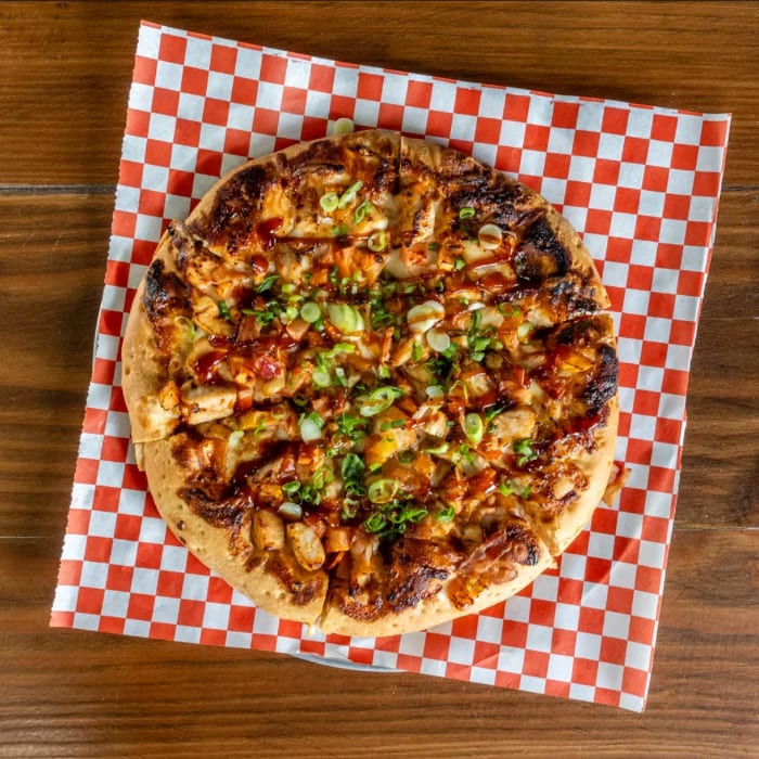 BBQ Chicken Pizza.